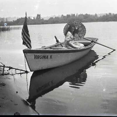 Virginia Keating in Row Boat.