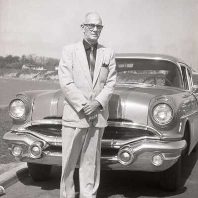 Dr. Arthur McDonald with Car