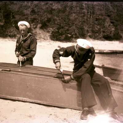 Sea Scouts Repair Boat Caulking Repair - Negative