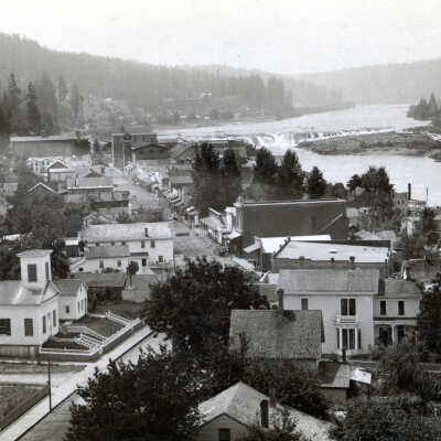 Oregon City 1885 - 8th and Main Streets to the Falls