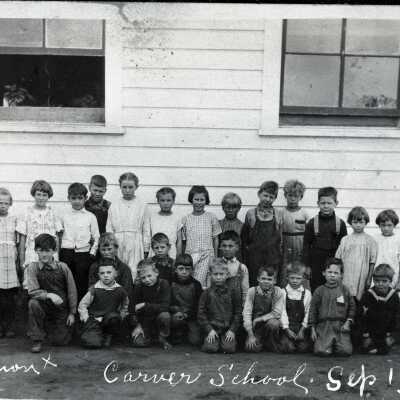 Carver School Students 1922 - 1st - 4th Grades - Carver, Oregon