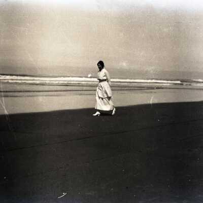 Woman Walking on Beach, #2.