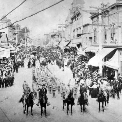 Oregon City 4th of July Parade 1905 - Catholic Boys Marching Group