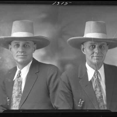 Photograph of a Man with a Hat - December 1929 - Negative