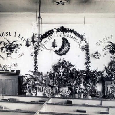 Easter Decorations, First Congregational Church - 1880