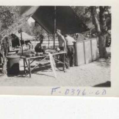 Mess Table with Unknown Persons Fort Lewis Washington no Date