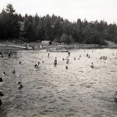 Swimming at Oswego Lake. 1920s.: Copyright: None; Origsize: 8" x 8"; Origformat: Print-Photographic