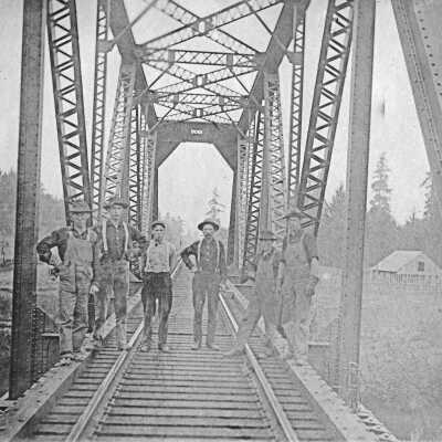Railroad Bridge Crossing Coast Fork of Willamette River.