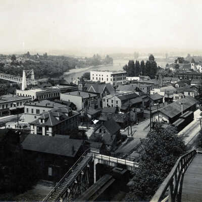 Oregon City - from Bluff and Macksburg Barn (Images are back to back)