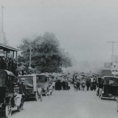 "Seeing the Boys off to the Mexican Border" - 1916 - Clackamas - Copy