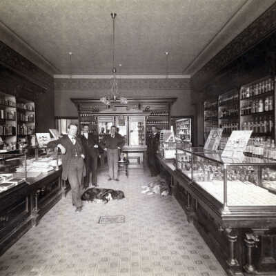 E. G. Caufield Drug Store Interior 1887 - 719 Main Street, Oregon City