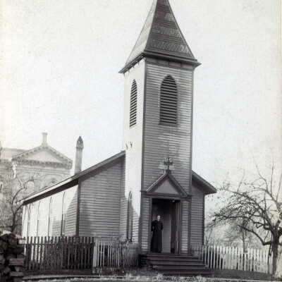 St. Paul's Episcopal Church in Oregon City.: Copyright: None; Origsize: 5" x 7"; Origformat: Print-Photographic