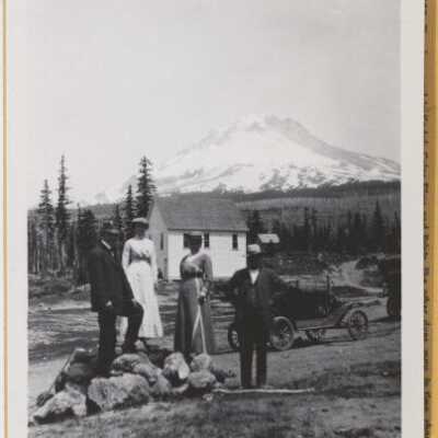 Government Camp 1912 - Mountain View Inn and Mt. Hood in Background
