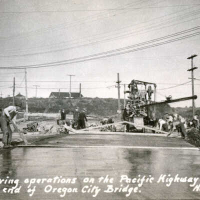 Concrete Paving the Pacific Highway.