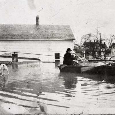 1922 Flood - Charles Residence after the Flood -14th and Washington Street