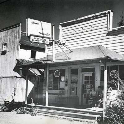 1) Sunnyside Store between 1975-1985: Origsize: 3" x 5"; Origformat: Print-Photographic