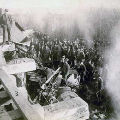 1890 Lake LaBish Train Wreck - Salem Oregon