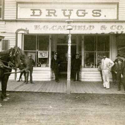 E. G. Caufield Drug  Store: Copyright: Clackamas County Historical Society; Origsize: 6x9; Origformat: Other