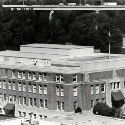 Clackamas County Courthouse.: Copyright: Clackamas County Historical Society; Origsize: 4" x 6"; Origformat: Print-Photographic