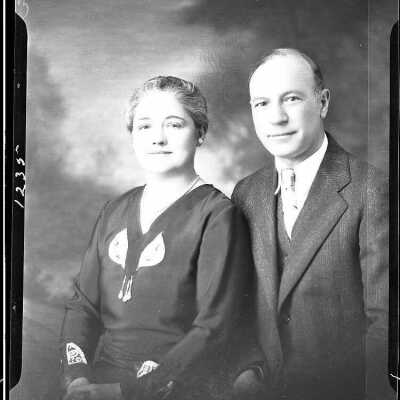 Photograph of a Man and a Woman for Mrs. Etue - November 1929 - Negative