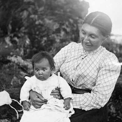 Native American Molly Clark with Baby