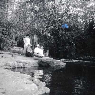 Group of Five People at Camp Adams.