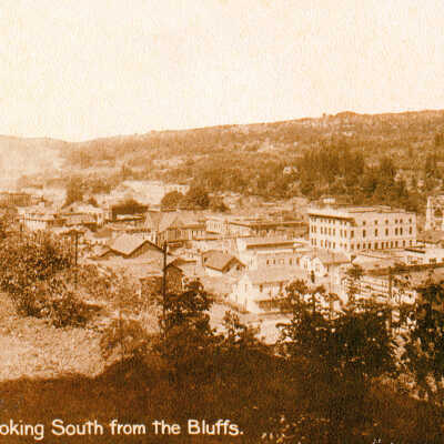 Oregon City 1949 - Looking South from the Bluffs