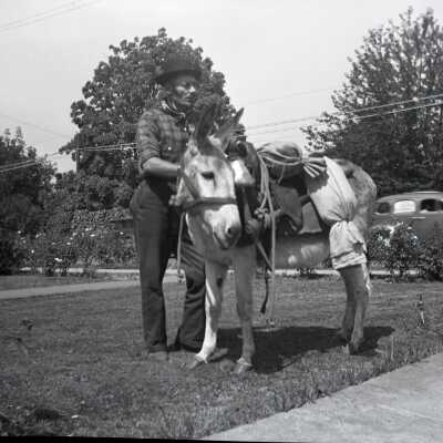 Oregon City Territorial Days - Man with Burro