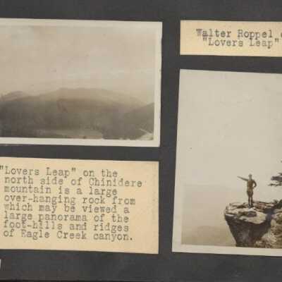 Wahtum Lake Boy Scout outing, 1926. Mt. Chinidere and Lovers' Leap