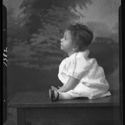 Photograph of a child for Mrs. J. Bell - March 1930 - Negative