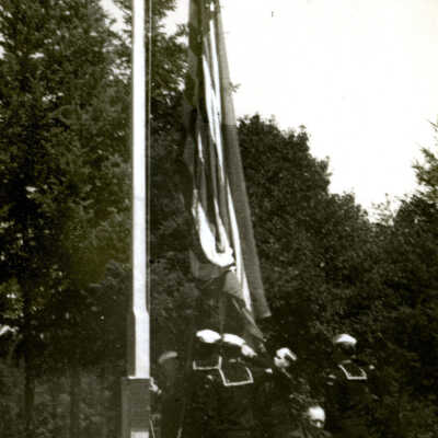 Flag Raising, 14th Annual Steamboat Day, Champoeg, 6/25/39.