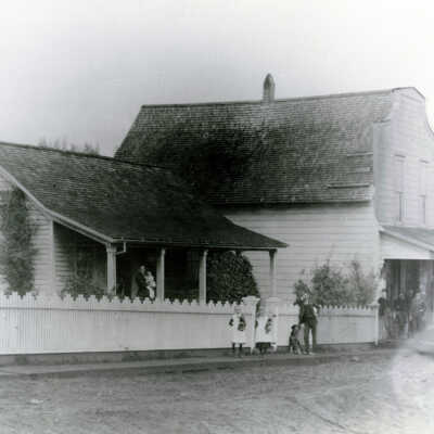 Mather Store and Residence in Clackamas, Oregon. 1891.: Copyright: None; Origsize: 8" x 10"; Origformat: Print-Photographic