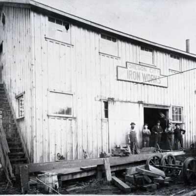 Oregon City Iron Works, 1890: Copyright: None; Origsize: 5"x7"; Origformat: Negative