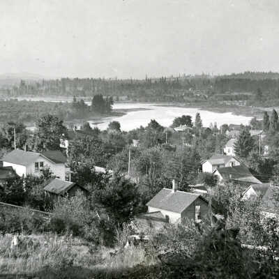 Oregon City 1900s - Looking North at the Willamette River from 11th Street