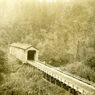 Baker Covered Bridge 1908? - Over Clackamas River at Carver, OR