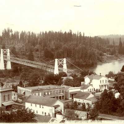Oregon City-West Linn Suspension Bridge.