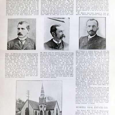 J.C. Bradley, Col. Robert A. Miller, and Hon. C.B. Moores Articles.: Origsize: 5" x 7"; Origformat: Print-Photographic