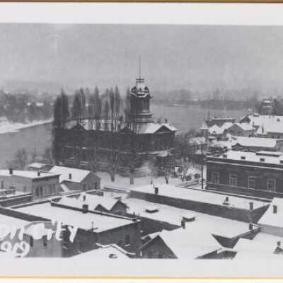 Photograph - Oregon City Oregon - From Bluff - Winter 1919