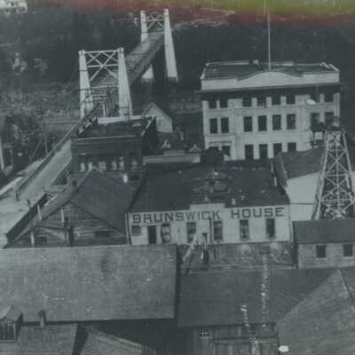 Oregon City Looking West at 7th from the Bluff - 1912
