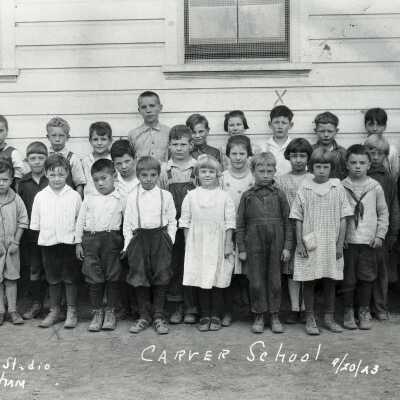 Carver School Students 1923 - 1st - 4th Grades - Carver, Oregon