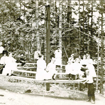 Canemah Park Merry-Go-Round. 1910.: Copyright: None; Origsize: 8" x 10"; Origformat: Print-Photographic