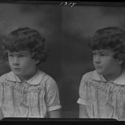 Photograph of a child for Margie Morris - December 1929 - Negative