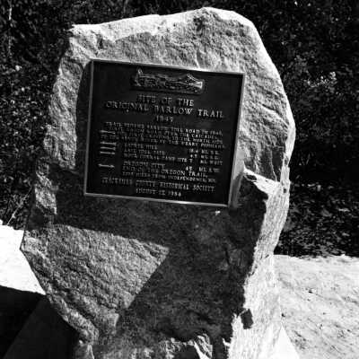 Barlow Trail Plaque 1984