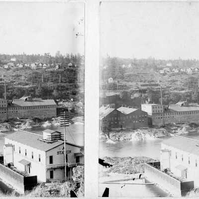 Oregon City Station A and West Linn Mills, 1895