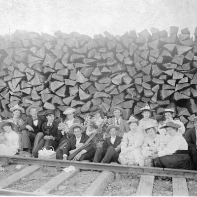 Going on a Picnic Waiting for Train ca. 1880's