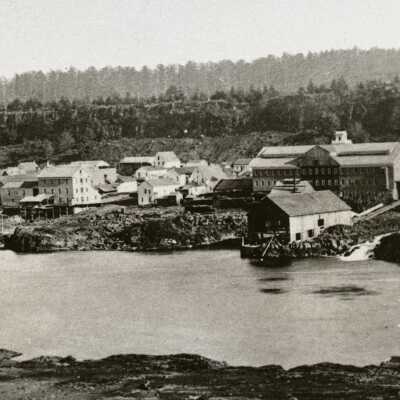 Oregon City from Linn City 1866