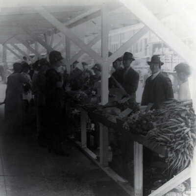 The Debut of the Oregon City Farmers' Market 8 Jul 1924.: Copyright: None; Origsize: 5" x 5"; Origformat: Print-Photographic