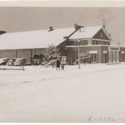 Fort Lewis Washington - Winter - Unknown building and people - No Date