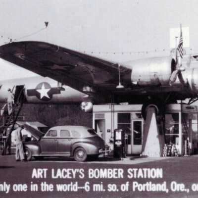 Art Lacey's Bomber Station.: Copyright: None; Origsize: 4" x 6"; Origformat: Print-Photographic