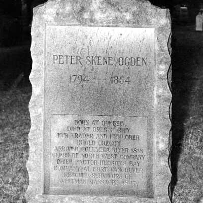 Oregon City - Gravestone of Peter Skene Ogden - Mountain View Cemetery